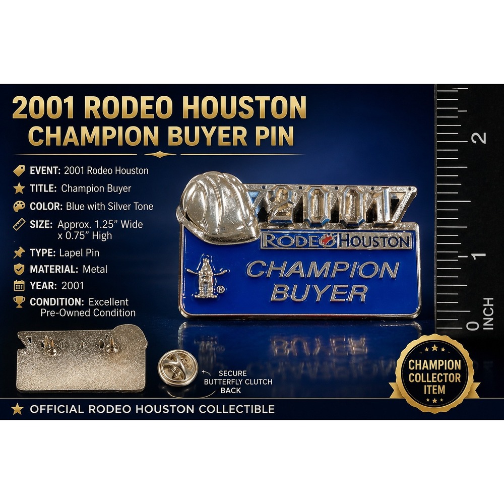 Vintage 2007 RodeoHouston Champion Buyer Pin Houston Rodeo Coca-Cola Cowboy Hat